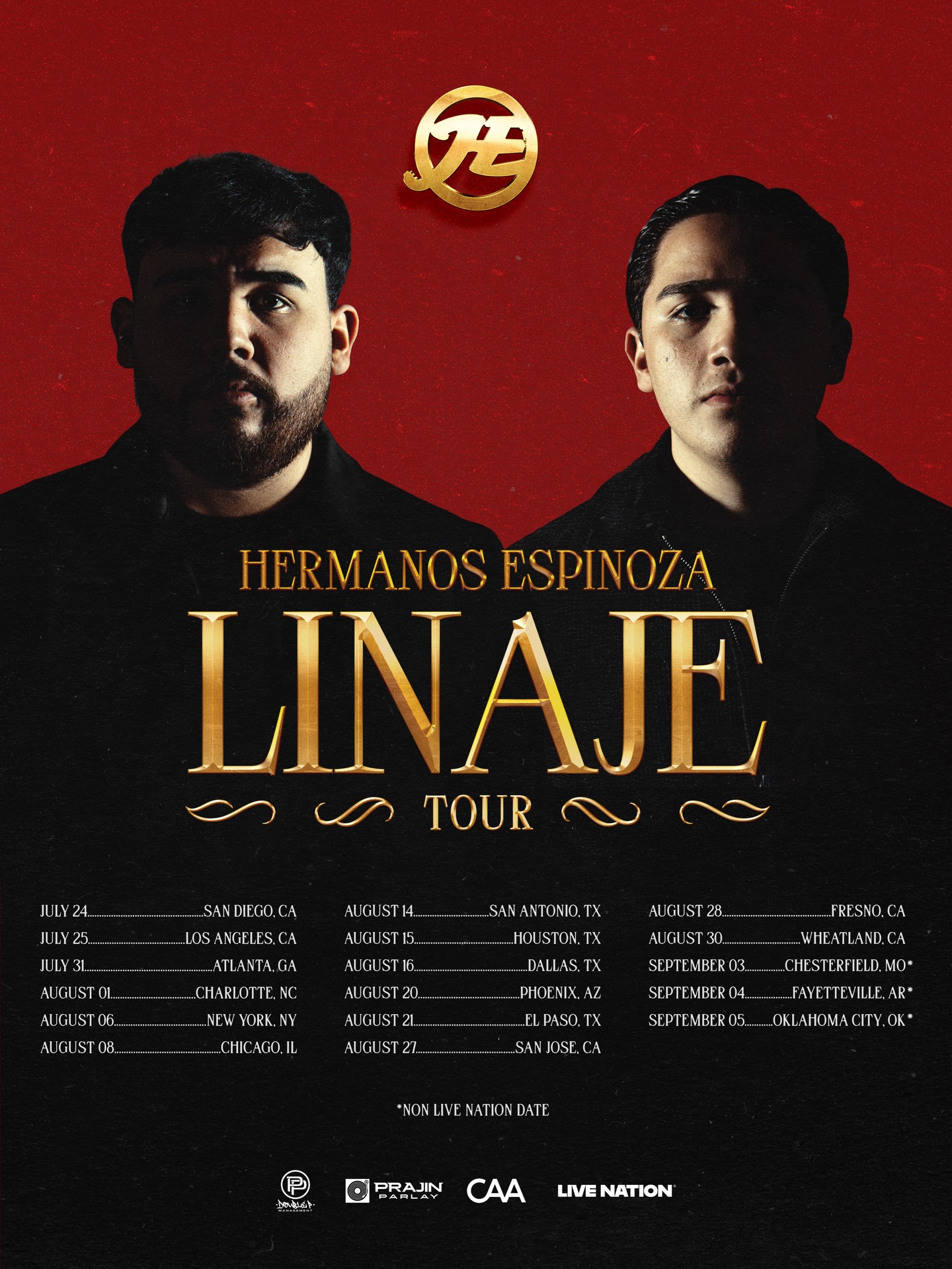 Hermanos Espinoza Linaje Tour Poster 2026